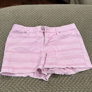 Girls pink Cat &Jack denim shorts, XL (14/16)